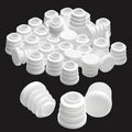9/16" (14mm) Plastic Hole Plugs White -Round Chair Leg Caps, Flush Mount Pipe Plugs, Tubing End Caps for Metal&Wood Legs Tube, Outdoor Furniture Feet caps & Table Plastic Plugs, 24 PCS by EASYEAH