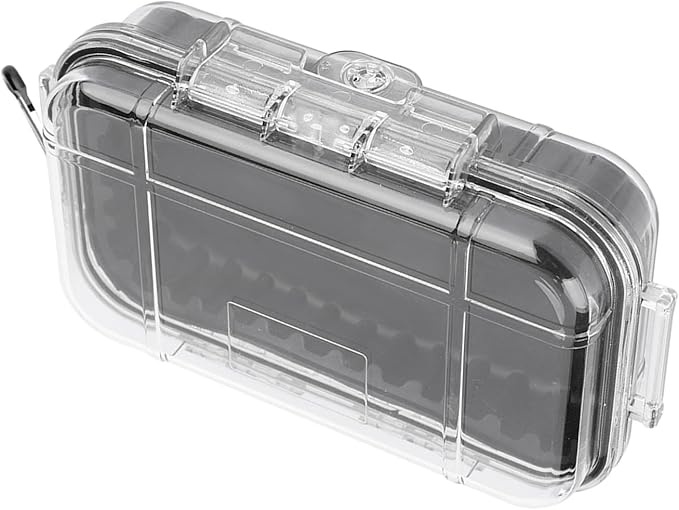 VINGVO Shockproof Storage Case, IP67 Airtight Dry Box Container for Outdoor Camping Boating EDC Gear - Compact Carry Box (7.5x4.7x2in, Transparent) - Image 7