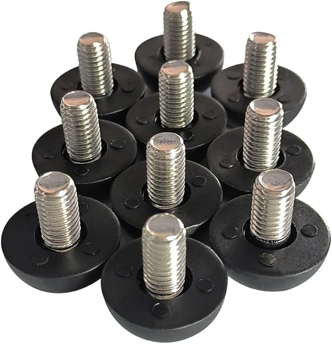 Hooshing 10PCS 8mm x 1.25 M8 Adjustable Furniture Levelers Replacement Stainless Steel Screw in Threaded Levenling Feet Glide for Furniture Legs, Table, Chair, Cabinet - Image 7