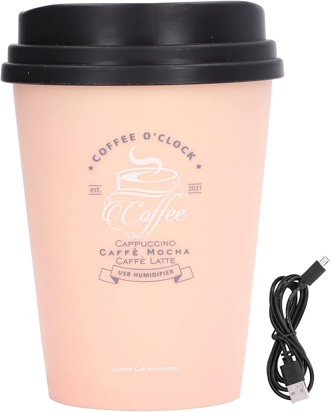Desk Humidifier, USB Humidifier 300ml Coffee Cup Low Noise Auto Off Compact Lightweight Space Saving Mini Humidifier for Car () - Image 7