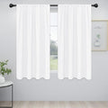Easy-Going Rod Pocket Blackout Curtains for Bedroom, Room Darkening Window Curtains for Living Room, Thermal Insulated Noise Reduction Solid Window Drapes, 2 Panels(42x63 in, White) by Easy-Going