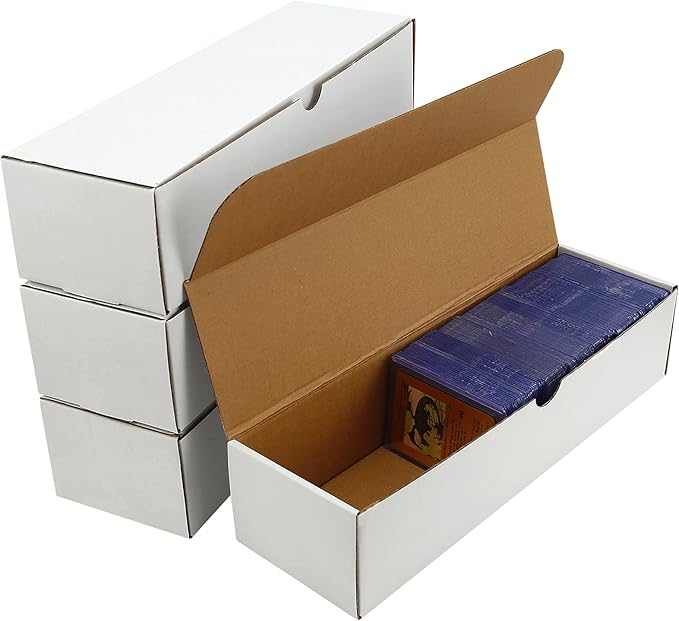 Trading Card Storage Box,4-Pack-3200 Count Corrugated Cardboard Card Box With Mtg/Magic/TCG Storage and Collection,Labels For Card Storage Box by BIU-BOOM