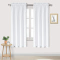 DWCN White Curtains for Living Room Thermal Insulated, 50% Light Blocking Curtains for Bedroom, Dining Room Window, W 42x L 72 Inch, Set of 2 Rod Pocket Curtain Panels by DWCN