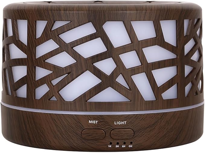 Wild Essentials 700ml Designer Large Room Essential Oil Diffuser, 5 in 1 Ultrasonic Aromatherapy Vaporizer Cool Mist Humidifier, Home, Office Bedroom, Timer, Auto-Off, 7 Color LED Dark Wood Branches by WildEssentials