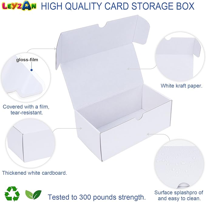 Trading-Card Storage Box, 8-Pack • 400 Count Corrugated Cardboard Storage Box with dividers & labels for TCG/Magic/Mtg storage and Collection, Horizontal - Image 3