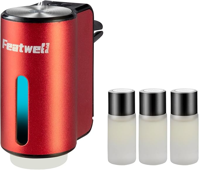 Featwell Car Aromatherapy/Fragrance car Air fresheners/Humidifier Essential Oil Diffuser for Vehicle (Red) by Unknown