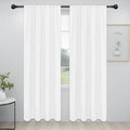 Easy-Going Rod Pocket Blackout Curtains for Bedroom, Room Darkening Window Curtains for Living Room, Thermal Insulated Noise Reduction Solid Window Drapes, 2 Panels(34x84 in, White) by Easy-Going