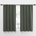 NICETOWN Bedroom Curtains Blackout Draperies - All Season Thermal Insulated Solid Rod Pocket Top Blackout Curtains/Drapes for Kid's Room (Dark Mallard, 1 Pair, 42 x 45 Inch) by NICETOWN