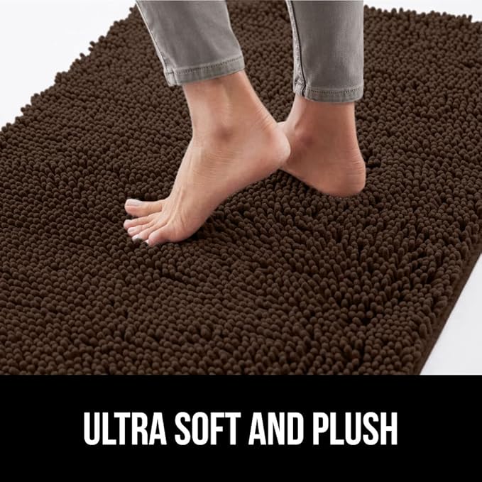GORILLA GRIP SOAKSTOPPER Dog Door Mat, 60x36 Machine Washable Rug Absorbent Doormat Captures Moisture Mud Dirt, Quick Dry Soft Chenille Entryway Rugs Indoor Entrance Mats for Dog Paws, Brown - Image 8