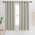 NICETOWN Room Darkening Natural Curtain for Bedroom, Grommet Thermal Insulated Thermal Curtain Light Blocking Window Treatment Sound Reducing for Kitchen, 1 Panel, W46 x L63 by NICETOWN