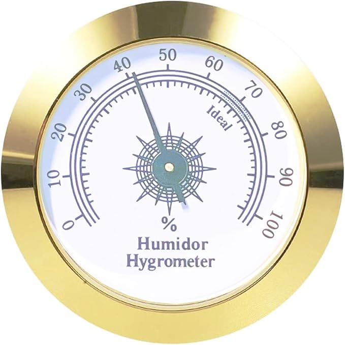 Cigar Hygrometer - High Precision Adjustable 2 Inch Hygrometer Thermometer for Cigar Humidor | Cabinet | Jars | Guitar by Anync