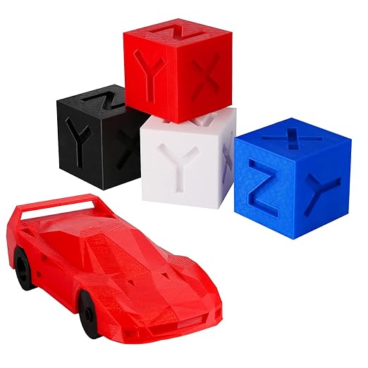 AMOLEN PETG Filament 1.75mm,PETG 3D Printer Filament Bundle,Black,White,Red,Blue Filament,3D Printing Filament Bundle,250g X 4 Spools 4 Colors Multi Color Bundle - Image 2