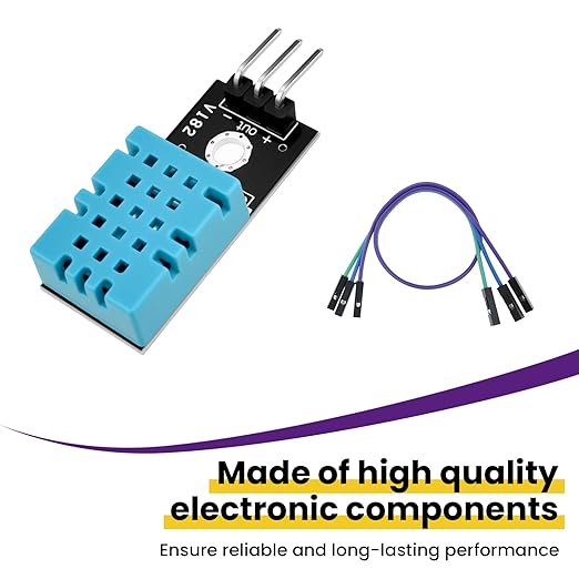 4Pcs DHT11 Digital Temperature Humidity Sensor Module with Cable, Temp Range 0~50℃ (±2℃), Humidity 20~95% RH (±5%) for A-rduino Electronic Practice DIY - Image 6