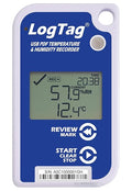 UHADO-16, Multi-use Data Logger, Temperature & Humidity, 16,000 Readings, with Display, with USB, White/Blue by LogTag