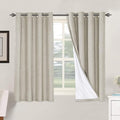 H.VERSAILTEX 100% Blackout Curtains for Bedroom Thermal Insulated Linen Textured Curtains Heat and Full Light Blocking Drapes Living Room Curtains 2 Panel Sets, Cobblestone, 52x54 Inch by HVERSAILTEX