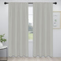Easy-Going Rod Pocket Blackout Curtains for Bedroom, Room Darkening Window Curtains for Living Room, Thermal Insulated Noise Reduction Solid Window Drapes, 2 Panels(52x84 in, Greyish White) by Easy-Going