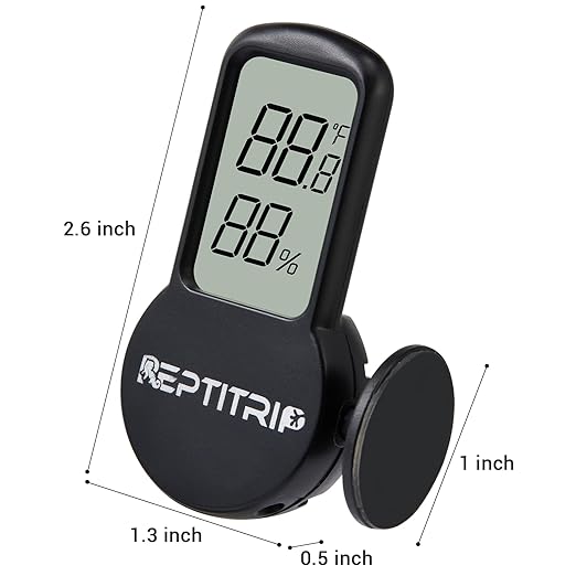 Reptile Thermometer, Hygrometer for Reptile Tank, Hygrometer Thermometer with Digital LCD Display, Support for Fahrenheit and Celsius, with Two Batteries - Image 5