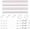 Barrina Grow Light for Indoor Plants, Full Spectrum Sunlight, 1ft Grow Lamp, LED Grow Light Bulbs, T5 Grow Light Strip, Plug and Play, Pinkish White, 4-Pack by Barrina