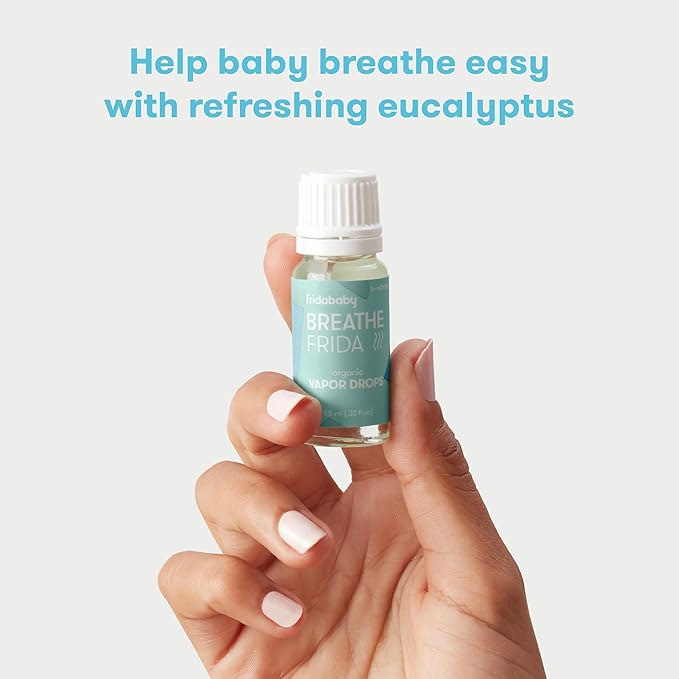 Frida Baby Breathefrida Vapor Bath Drops, Baby Congestion Relief with Eucalyptus Essential Oil for Humidifier, Aromatherapy Oil Help Baby Breathe Easy - Image 3
