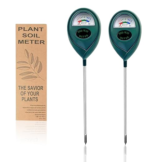 2 Pcs Green Soil Moisture Meter, Plant Water Meter, Moisture Meter for Plants, Soil MoistureTester, Soil Water Gauge for Plants, Plant Moisture Monitor No Battery Needed (Green+Green) by Unknown