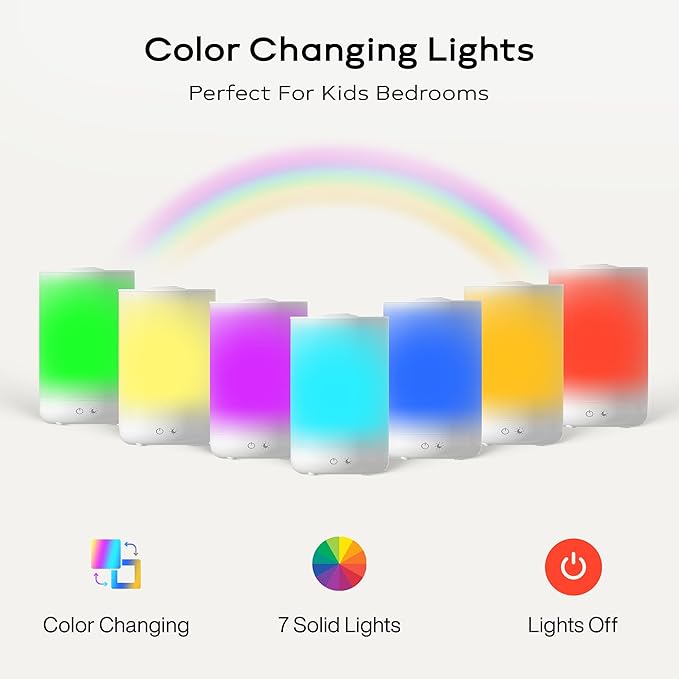 Bell+Howell 4L Top Fill Humidifiers for Bedroom, Color Changing Air Humidifier for Large Room, Cool Mist Humidifiers for Bedroom Baby Room Humidifier & Oil Diffuser with Auto Shutoff - Image 7