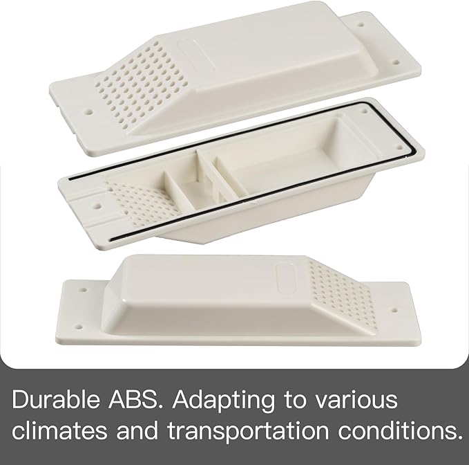 Shipping Container Air Vent Kit Heavy Duty Shipping Container Accessories Cross Flow Ventilation Kit Reduce Heat Humidity Pressure Condensation Add Air Flow for Cargo (8 Pack White) - Image 4