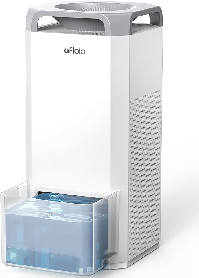 Afloia Humidifier for Bedroom Large Room - Mist Free Evaporative 2 in 1 Humidifier and Air Purifier in One Combo for Home with Top Fill 5L Tank/Humidity&Air Quality Sensor/2-24H Timer by Afloia