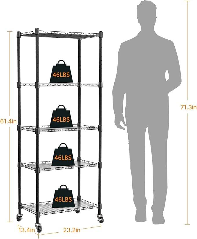 Indoor Greenhouse with Grow Lights, 5 Tier 23.2" L×13.4" W×61.4" H Mini Greenhouse, Grow Light Shelf with Tent and Thermometer, with 72W Full Spectrum Growing Lamps for Seed Starting - Image 6