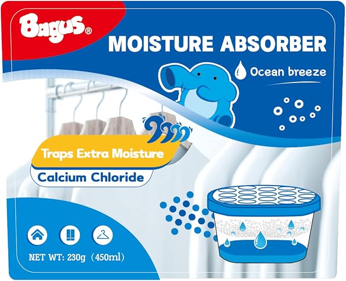 Bagus Moisture Absorbers Boxes (4 Pack) - 10.5 Oz Dehumidification Containers for Closet, Bathroom, Storage, Kitchen, Car, RV, Boat | Long-Lasting Humidity Control & Odor-Free Solution(Ocean Breeze) - Image 2