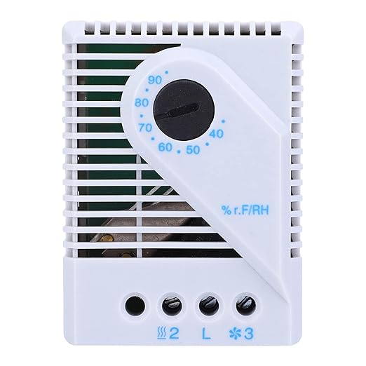 Mechanical Humidity Controller, 2-3 Pole Terminal, 12‑250V Input, Back Rail Slot to Attach to 35mm Rails, Prevent Condensation and Erosion, Heat (MFR012) - Image 6