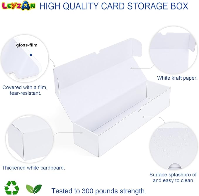 Trading-Card Storage Box, 8-Pack • 1000 Count Corrugated Cardboard Storage Box with dividers & labels for TCG/Magic/Mtg storage and Collection, 14.4 INCH Horizontal - Image 3