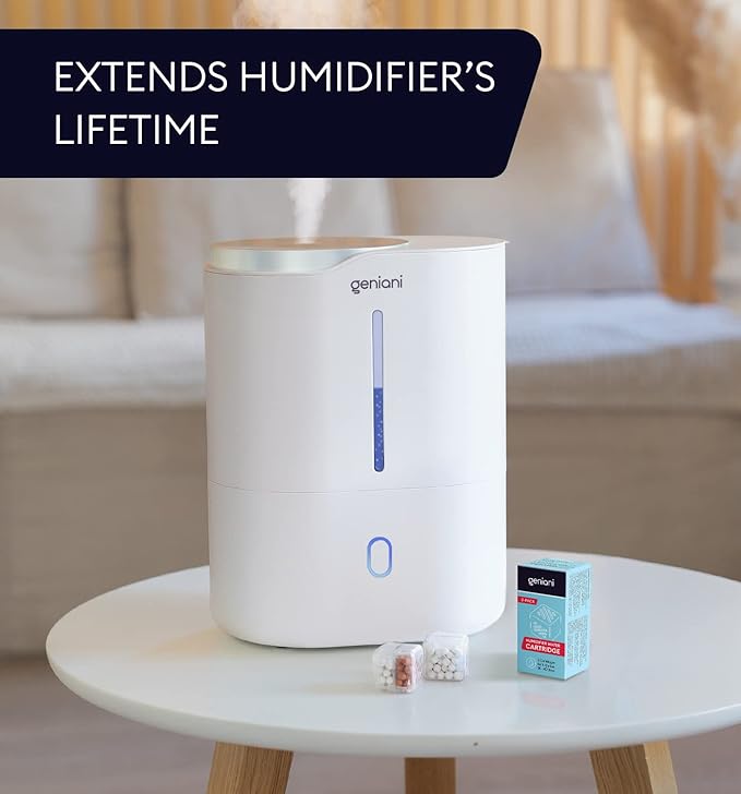 Humidifier Water Cartridge (2-Pack) Compatible with LEVOIT, GENIANI, EVERLASTING, Universal Humidifier Cleaner, Demineralization Cleaning Cartridges - Water Replacement Tablets - Image 6