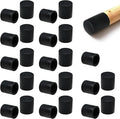 25 Pcs 5/8"(15 mm) Round Chair Leg Tips Caps, Silicone Rubber Furniture Leg Floor Protectors, Reduce Noise Folding Metal Chair Leg Cap Replacement for Bar Stool Leg Patio Indoor, Black by BOPOREAE