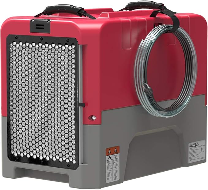ALORAIR LGR Commercial Dehumidifier with Pump Drain Hose, 180 Pint Large Capacity Crawl Space Dehumidifier for Water Damage Restoration, Basements Warehouse & Job Sites, 5 Years Limited Warranty, Red by ALORAIRSOLUTIONSINC0J0DC