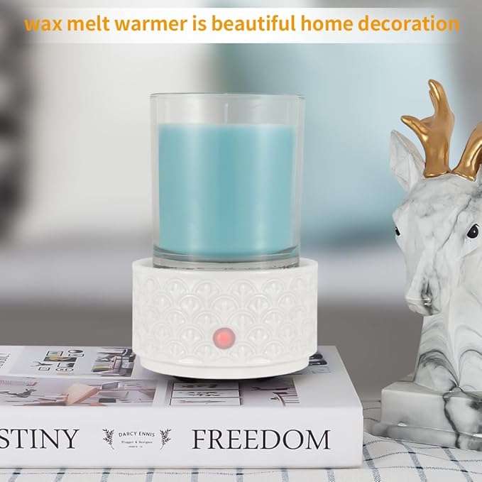 kobodon Ceramic Wax Melt Warmer - 3-in-1Electric Wax Warmer-Fragrance Candle Burner for Scented Wax Tarts and Essential Oils - Wax Melts as Gifts for Moms Grandma Women Girls（White）… - Image 5