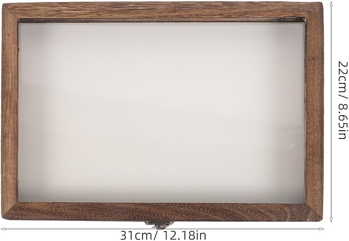 Angoily Wooden Insect Display Case Specimen Box with Clear Window, Wall-Mount Bug Collection Box for Insect and Dried Flower Display, Multi-Functional Storage Organizer - Image 3