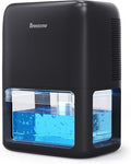 60 OZ Dehumidifiers for Home, Dual-Semiconductor Quiet Dehumidifier with Timer Auto-Off Sleep Mode 7 Colors Light Portable Small Dehumidifiers for Bathroom, Cloakroom, RV, Black by BREEZOME