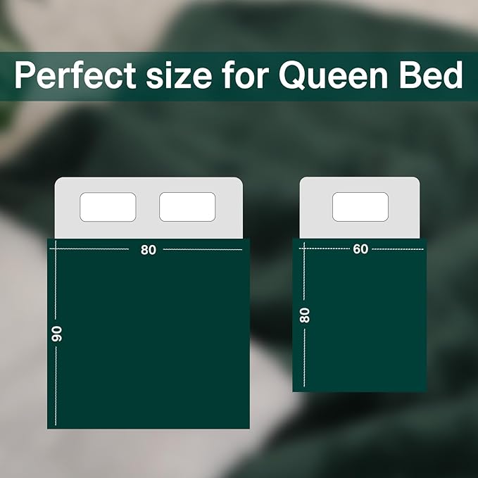 Waterproof King Size Blankets for Bed Spill-Proof, Water Proof & Mess-Free Cozy Flannel Splash Blanket Reversible Mattress or Furniture Protector for Queen, King Beds(Emerald Green) - Image 3