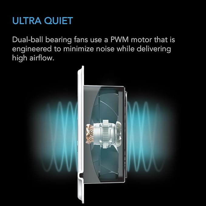 AC Infinity AIRTAP T4 White, Register Booster Fan for 4” x 12” Register Holes, Improves Heating & Cooling Vents, Quiet 10-Speeds, Bluetooth App Control Data Alerts. ONLY FITS 4” x 12” Duct Openings - Image 4
