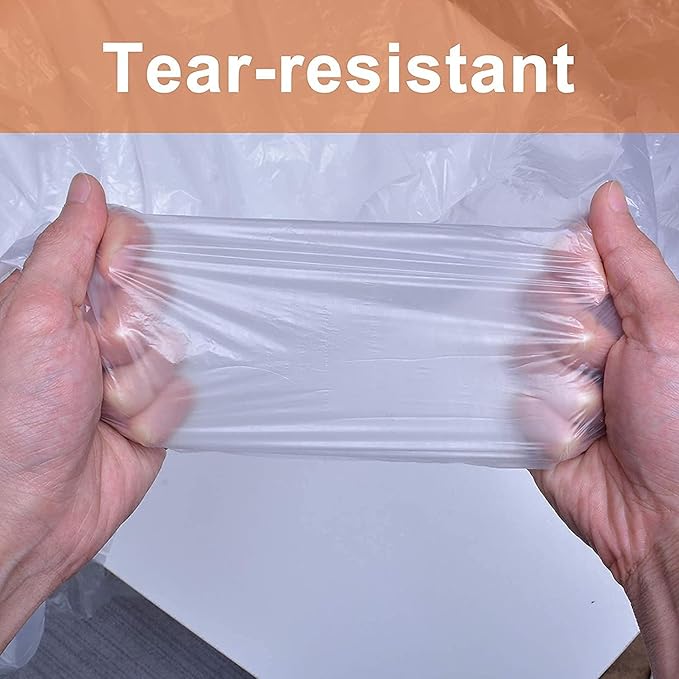 Plastic Drop Cloths for Painting, 10 Pcs 9x12ft Plastic Sheeting Tarp Waterproof Dustproof Almost Tear Resistance Multi-Purpose Furniture Cover Floor Wall Protection Film - Image 2