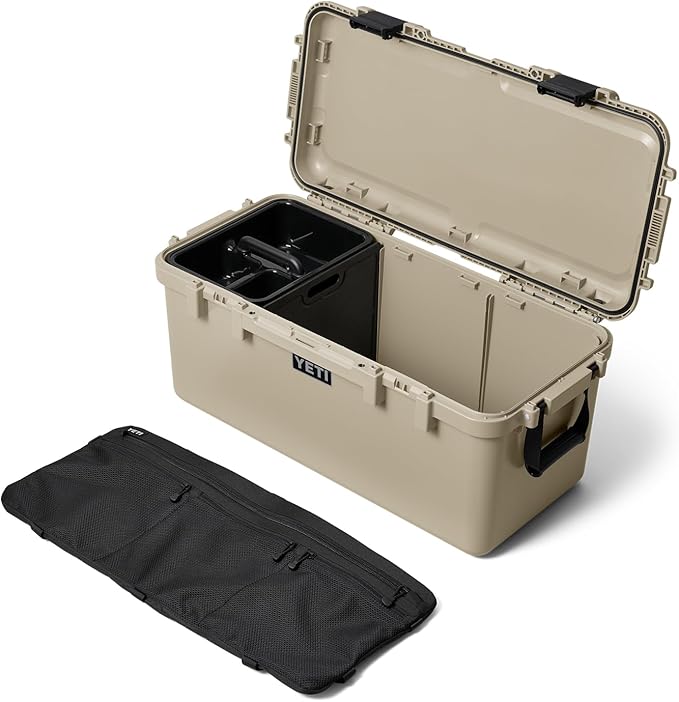YETI LoadOut 60 GoBox Divided Waterproof Cargo Case, Dry Box, Camera Case, Fishing Tackle Box, Tan - Image 3