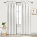 DWCN Blackout Curtains Thermal Insulated, Energy Saving & Noise Reducing Bedroom and Living Room Curtains, Ivory, W 42x L 84 Inch, Set of 2 Rod Pocket Curtain Panels by DWCN