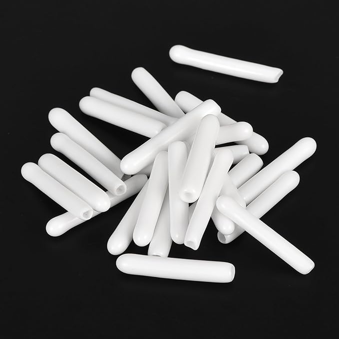 uxcell 20pcs Rubber End Caps 1.5mm(1/16") ID Vinyl Round End Cap Cover Screw Thread Protectors White - Image 4