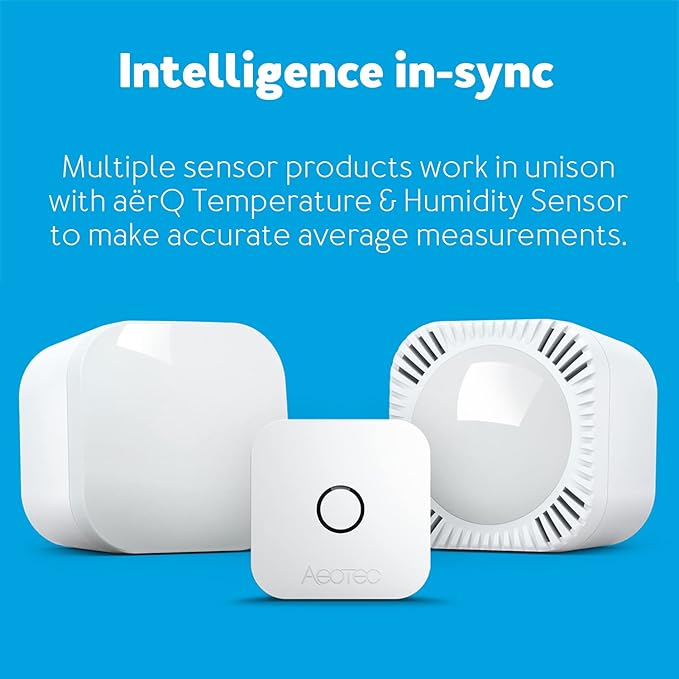 Aeotec aërQ Temperature, Humidity, Dew Point Sensor - Wireless, Battery Powered, Z-Wave Hub Required (White) - Image 7