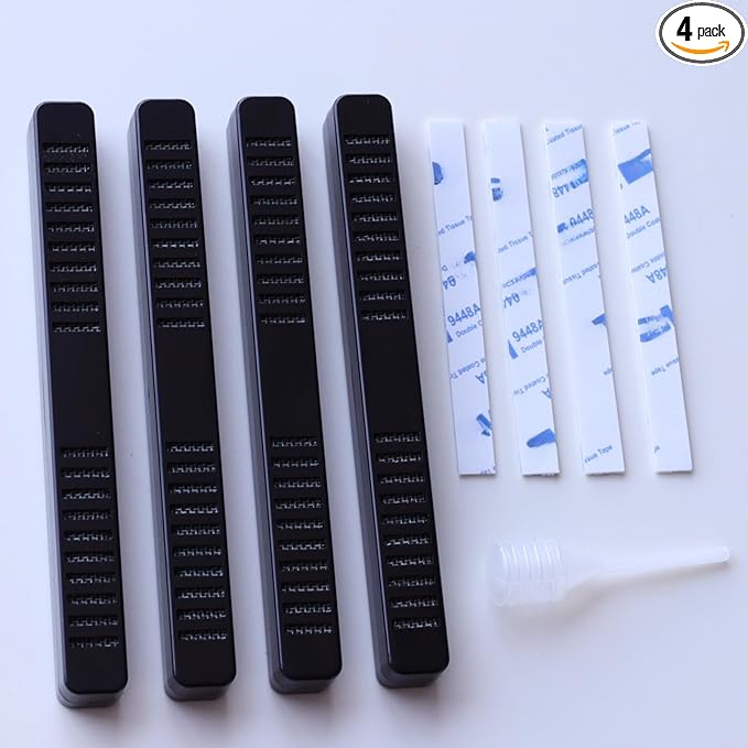 Cigar Humidifier Strips 4 Pack, Low Profile Humidity Control for Humidors & Travel Cases, Reusable and Compact Design(Black) by Eoho