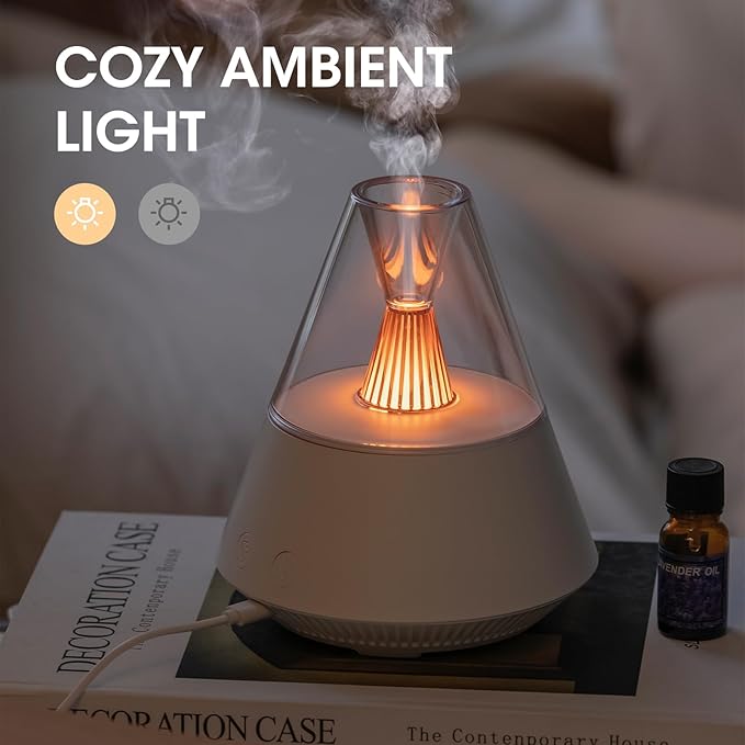 Essential Oil Diffuser Personal, Modern Style Aroma Diffusers, Scent Fragrance Spray for Home, Office, Bedroom, Room, 150ml Ultrasonic Cool Mist, 6-12H Working, Auto-Off, White - Image 4