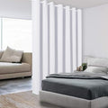 BONZER Extra Wide Room Divider Curtain Screen Partitions Light Reducing Wall Blackout Curtains for Shared Room, 96L x 120W Inch (8L x 10W ft), 1 Panel, Greyish White by Bonzer