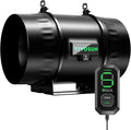VIVOSUN T8 8" Inline Duct Fan & 3 Cycle Modes E12 Speed Controller, AeroZesh Grow Tent Kit Ventilation Fan with 832 CFM EC Motor, Programmable Exhaust Fan for Heating Cooling Booster, Hydroponics by VIVOSUN