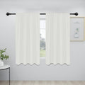 Easy-Going Rod Pocket Blackout Curtains for Bedroom, Room Darkening Window Curtains for Living Room, Thermal Insulated Noise Reduction Solid Window Drapes, 2 Panels(34x54 in, Ivory) by Easy-Going