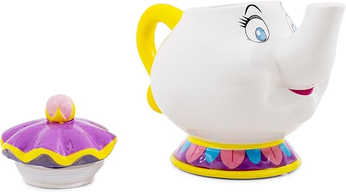 Silver Buffalo Disney Beauty and the Beast Mrs. Potts Teapot 3D Sculpted Ceramic Cookie Snack Candy Jar (Small) - Image 6